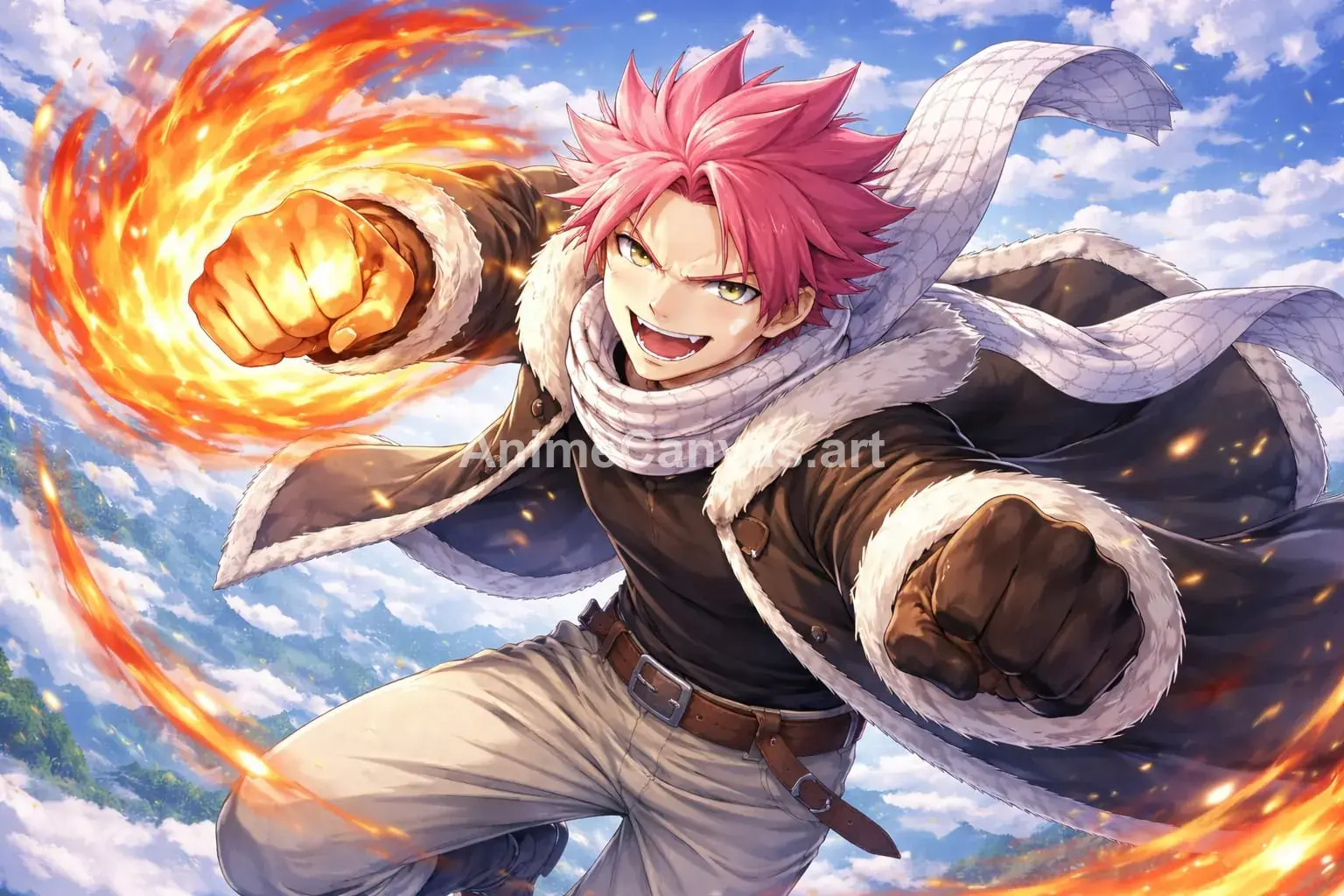 Natsu Dragneel anime wallpaper, desktop HD, fan-made
