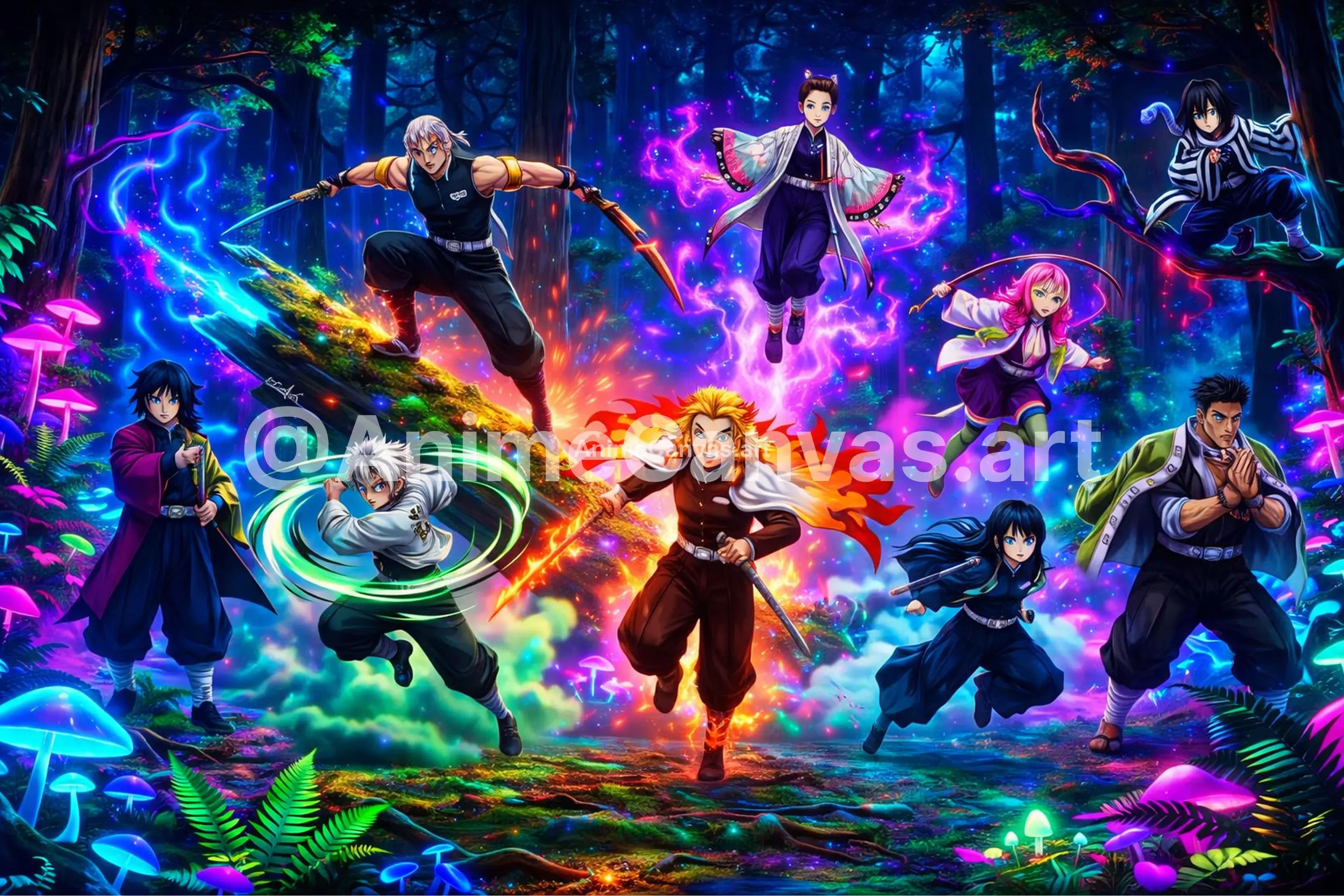 Hashiras Assemble anime wallpaper, desktop HD, fan-made
